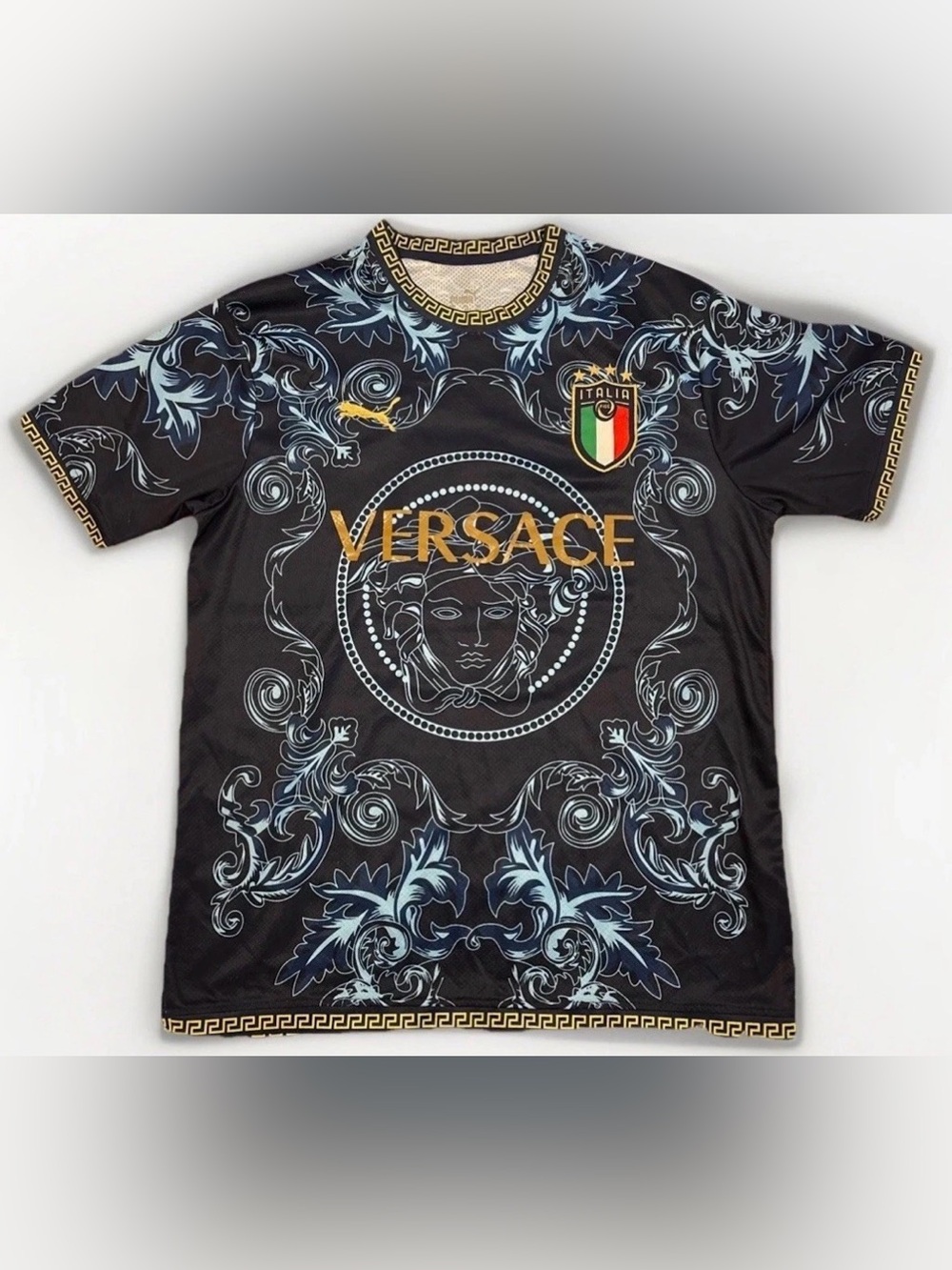 PUMA x Versace Italy National Soccer Jersey Rare Size XL 2024 CHIESA 14